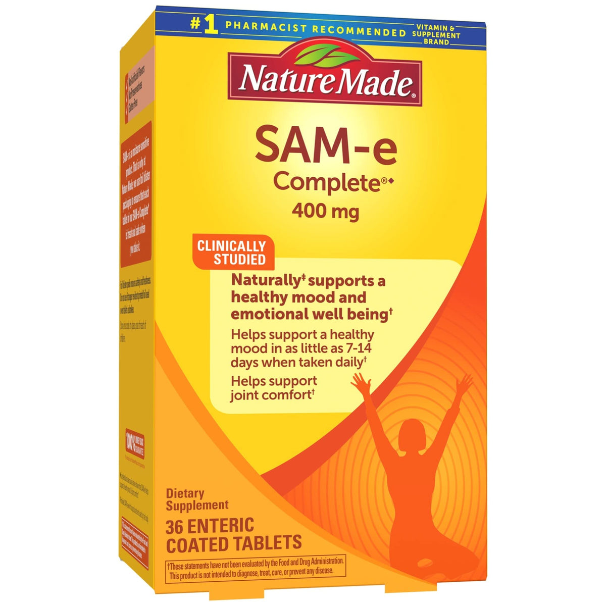 Nature Made SAM-e Complete 400mg bottle for mood support.