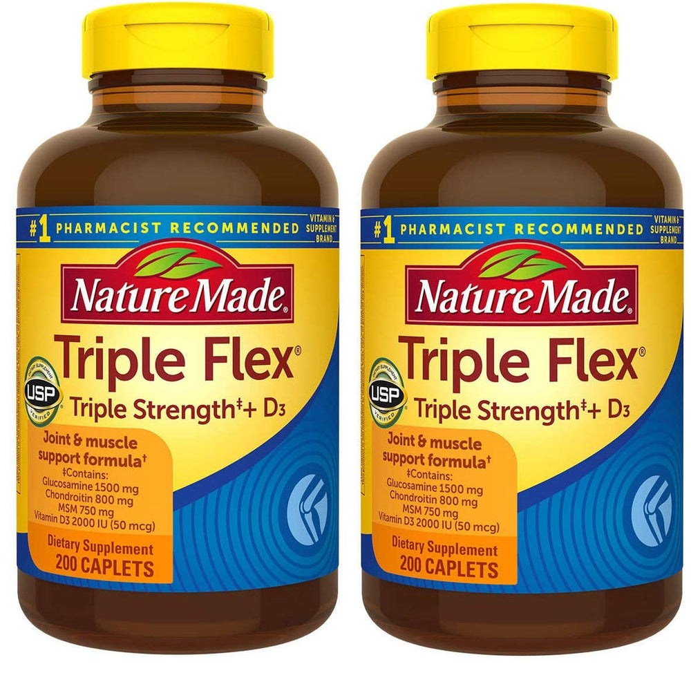 Nature Made TripleFlex bottle cap packaging for easy joint support