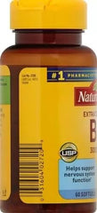 Nature Made Vitamin B-12 Softgels packaging trio—gluten-free, no artificial dyes.
