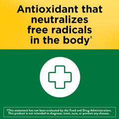 Pouring Nature Made Vitamin E softgels into a glass for easy daily intake