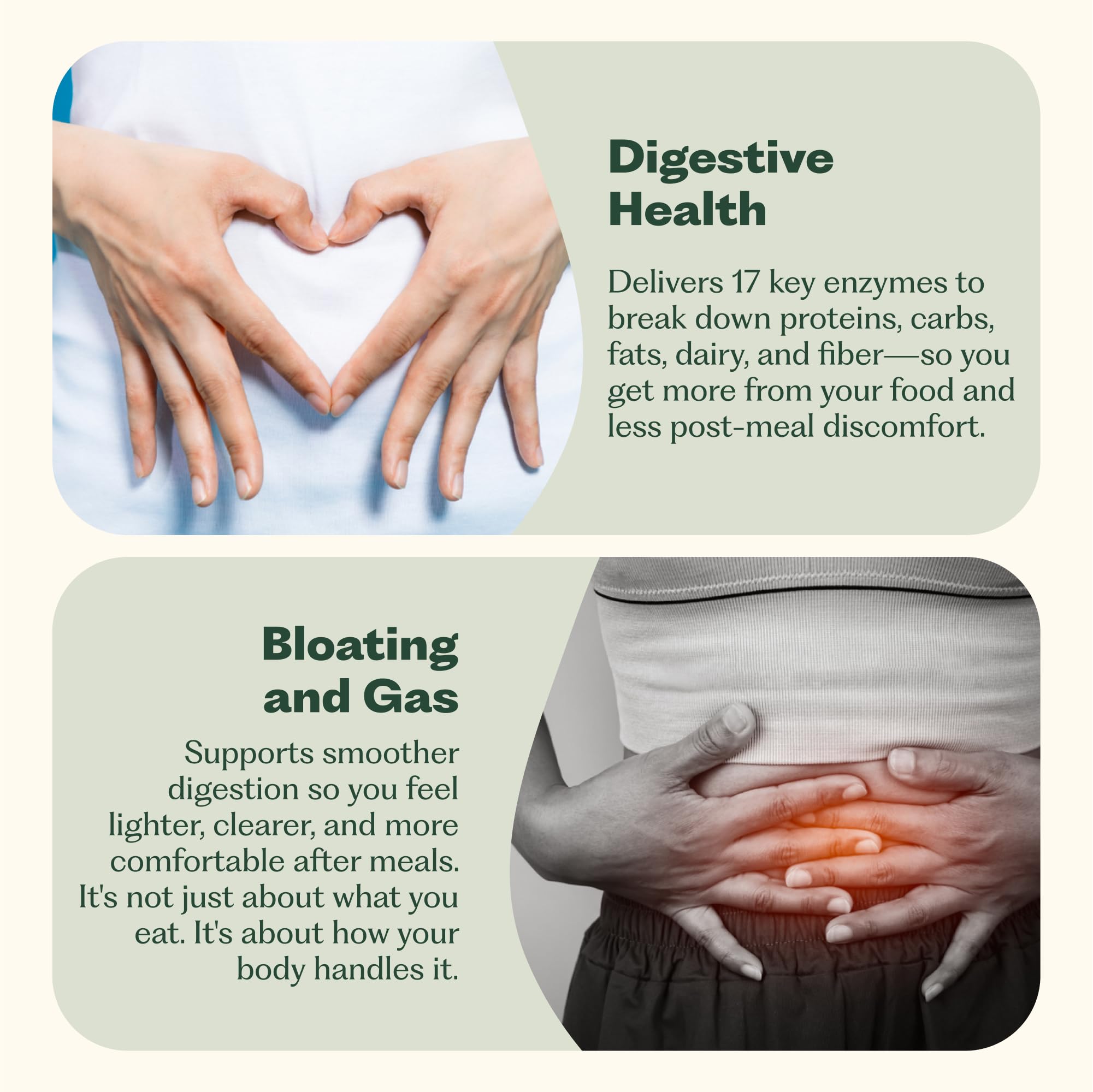 Nature M.D. Enzyme 365 label detail highlights 17 enzymes and herbs for broad digestive support.