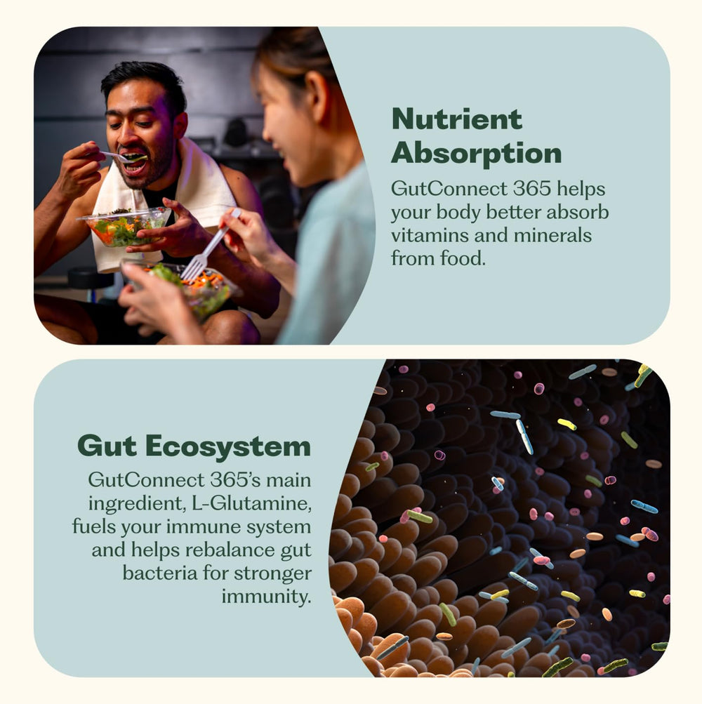Nature M.D. GutConnect 365 label highlights vegan, allergen-free formula