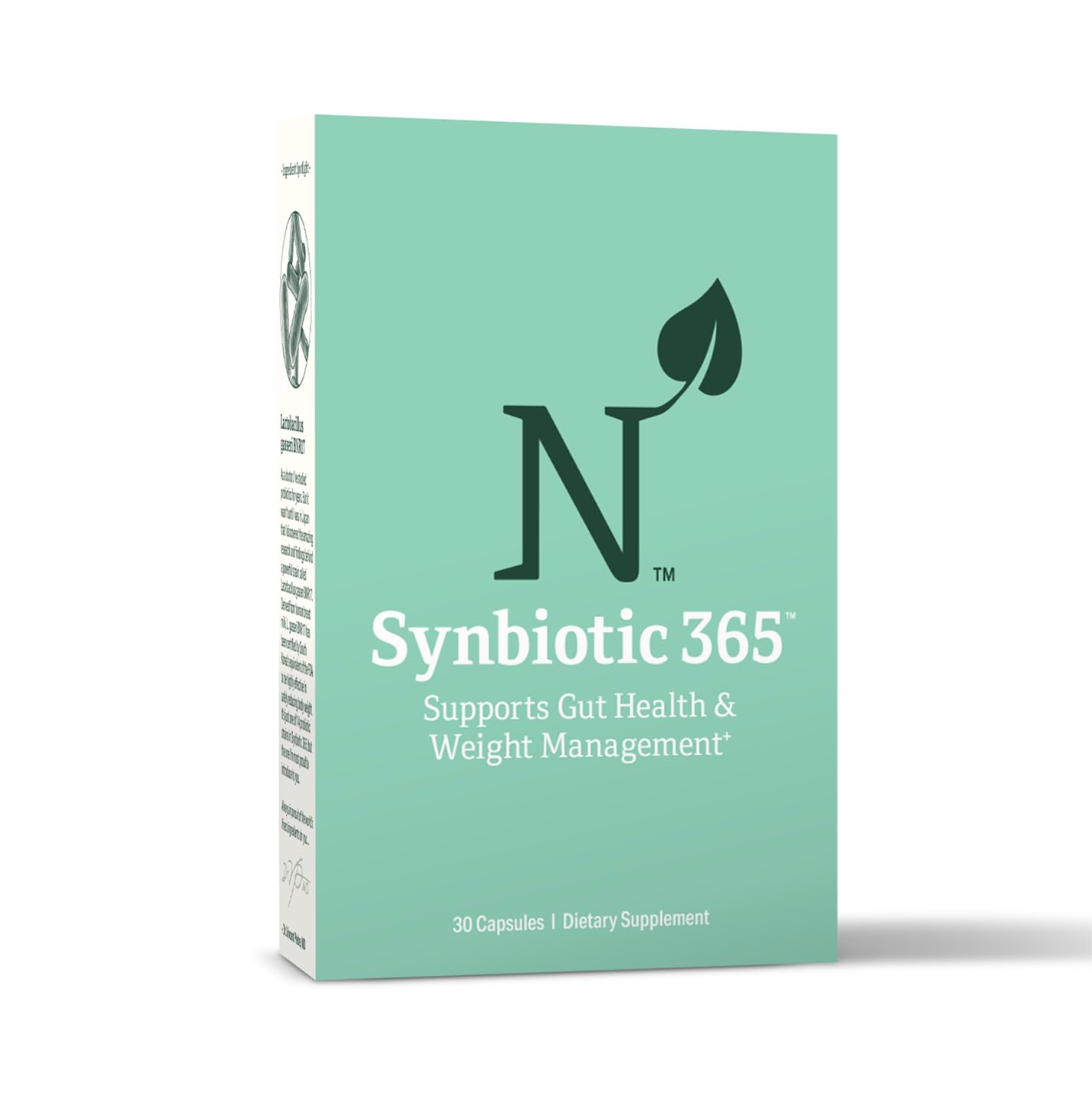 Nature M.D. Synbiotic 365 bottle front view for daily gut balance.