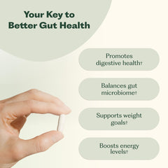 Nature M.D. Synbiotic 365 capsules close-up with prebiotic blend.