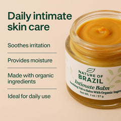 Nature of Brazil Vulva Balm USA-made stamp signals quality