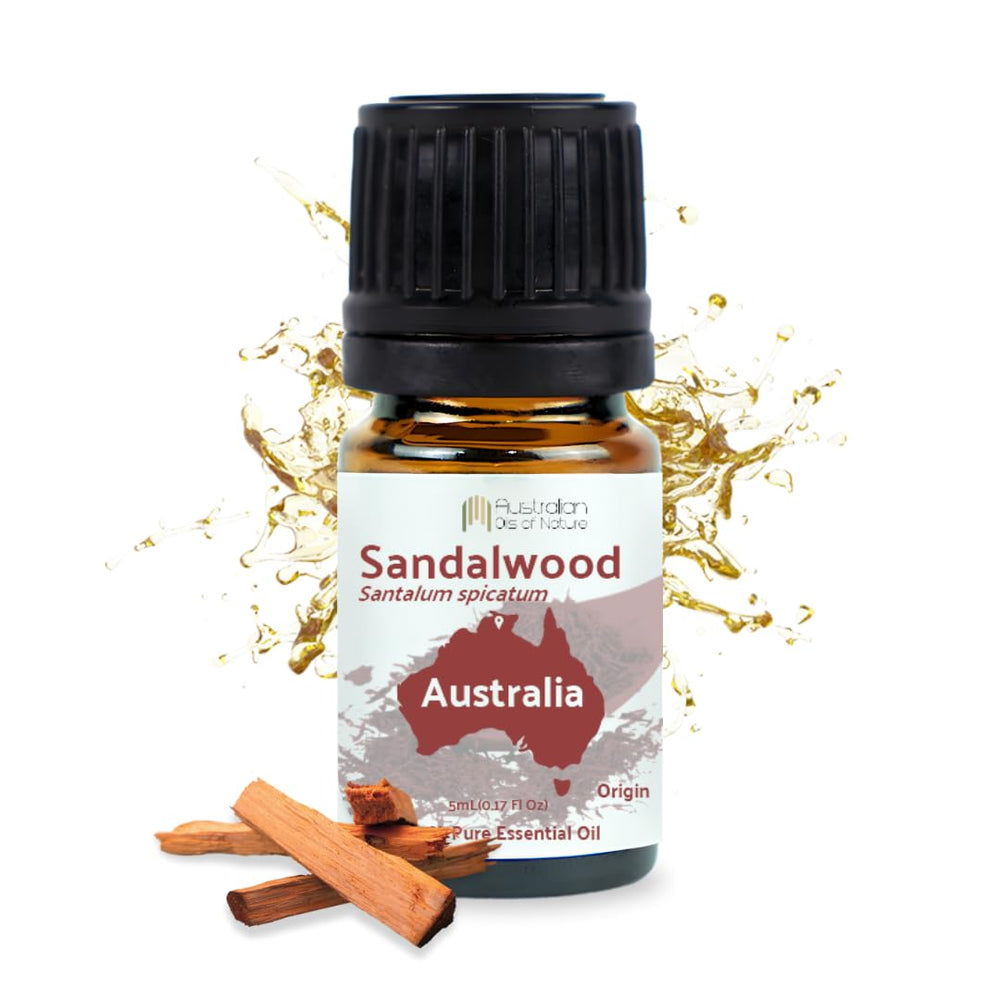 Nature Packaged Sandalwood oil bottle for aromatherapy and relaxation.