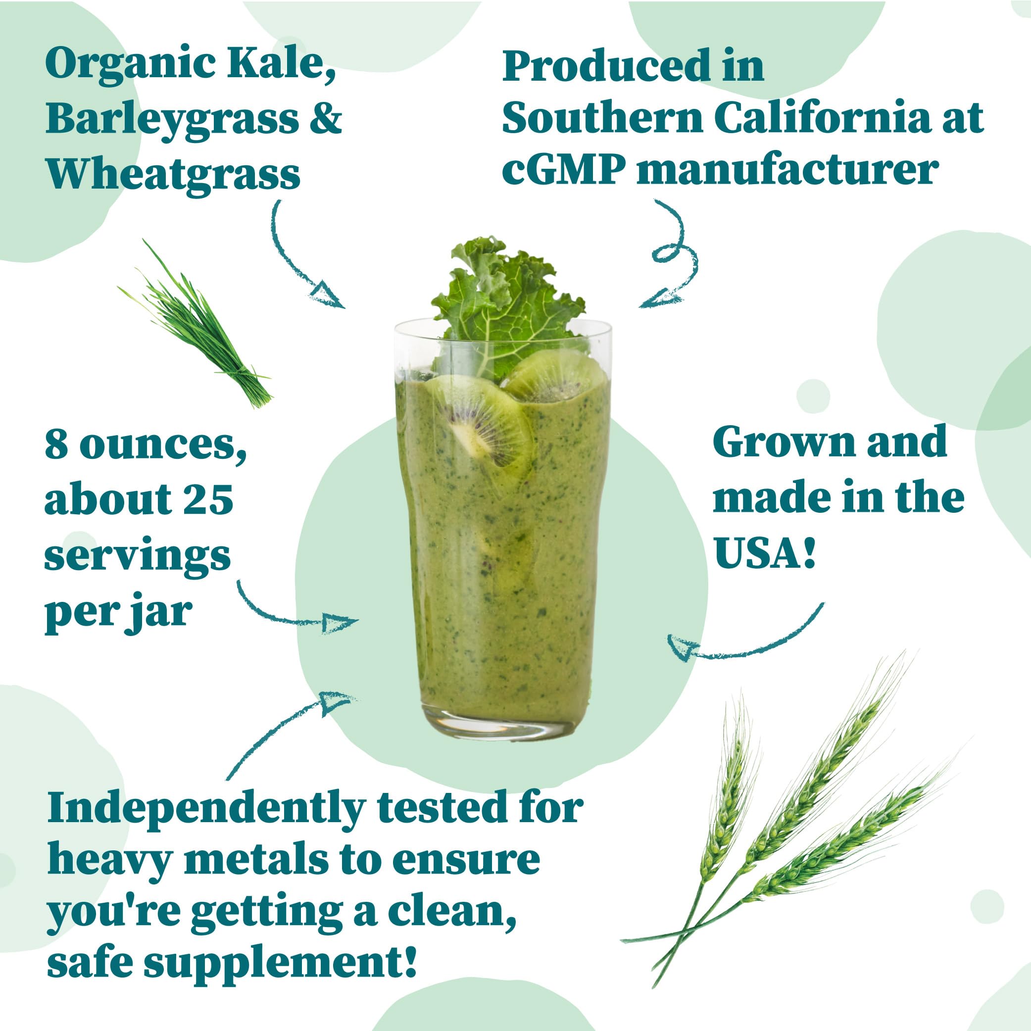 Nature Restore unsweetened greens powder poured into a shaker