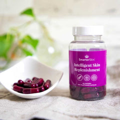 Nature Restore Verbasnol capsules showcase the botanical blend for skin vitality.