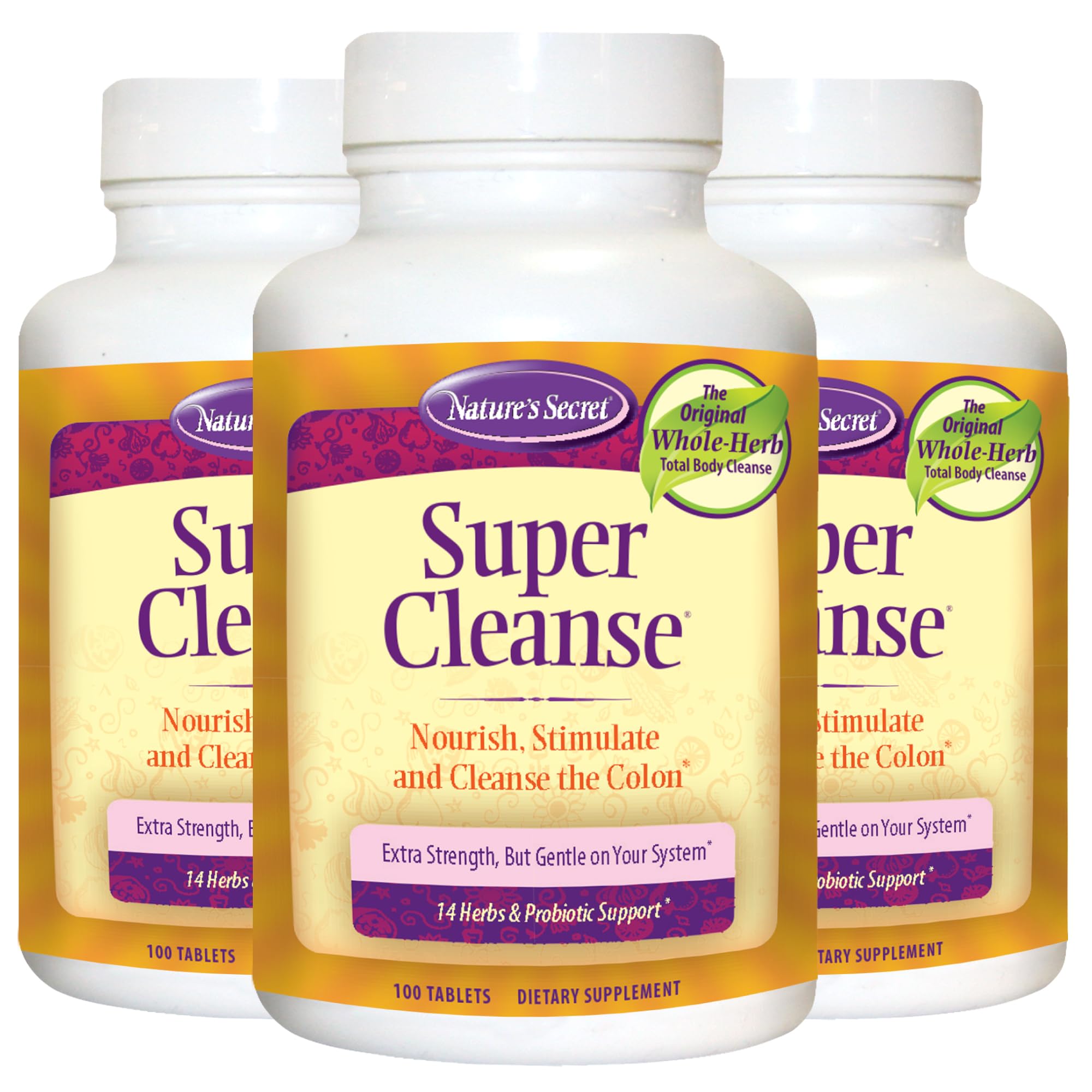 Nature's Secret Super Cleanse bottle front for easy dosing
