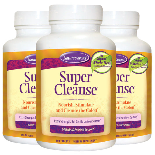 Nature's Secret Super Cleanse bottle front for easy dosing
