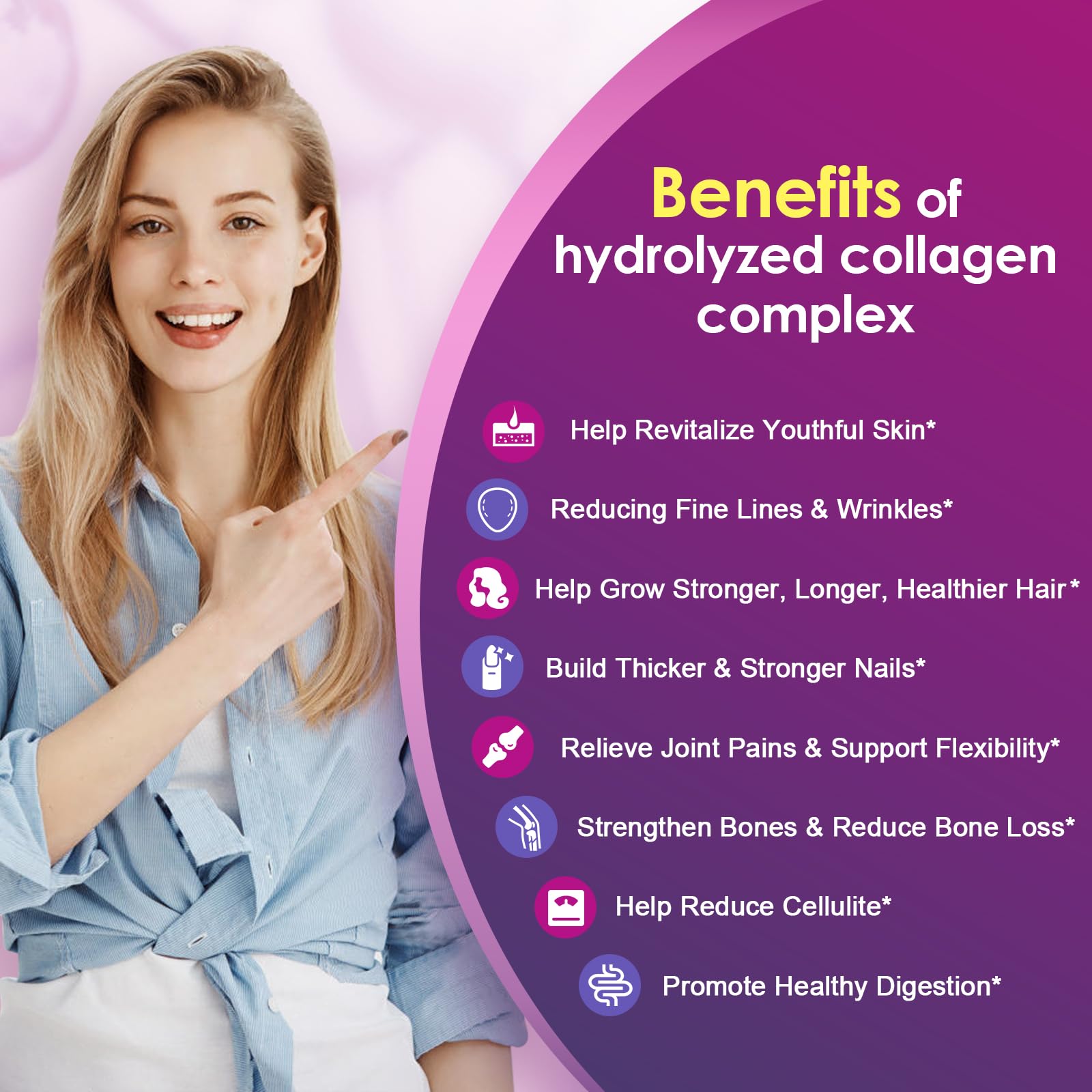 Nature Target Collagen Types I–X—comprehensive support for skin and joints.