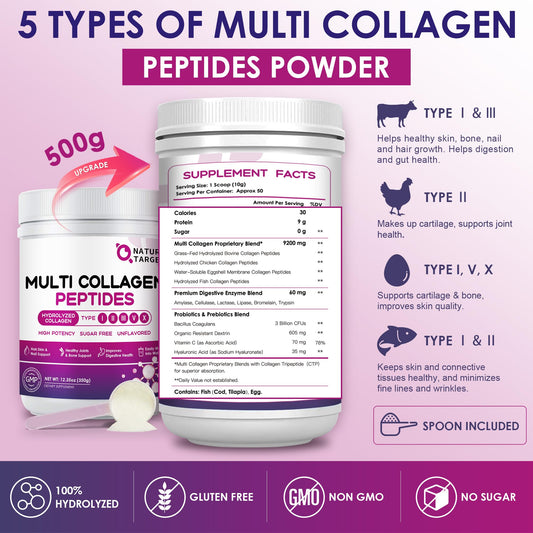 Nature Target Collagen Scoop—easy daily portions for convenient use.