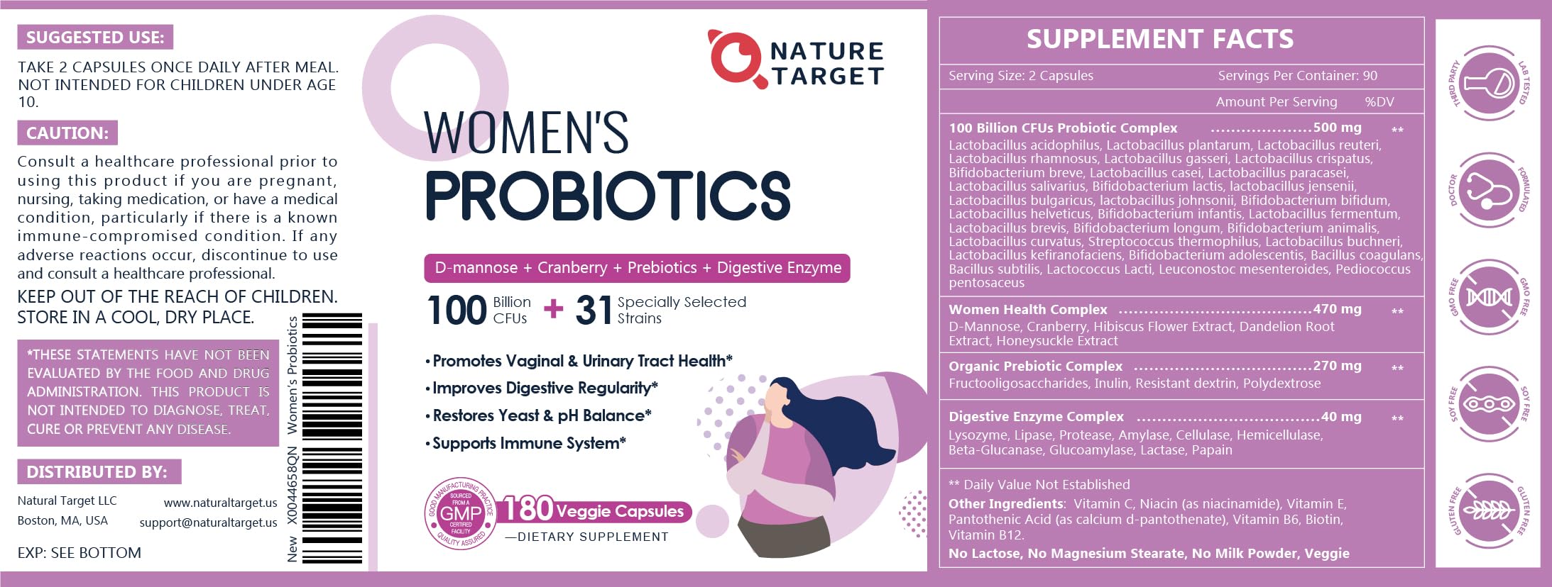 Nature Target Multivitamins wellness blend supports skin and immune health.