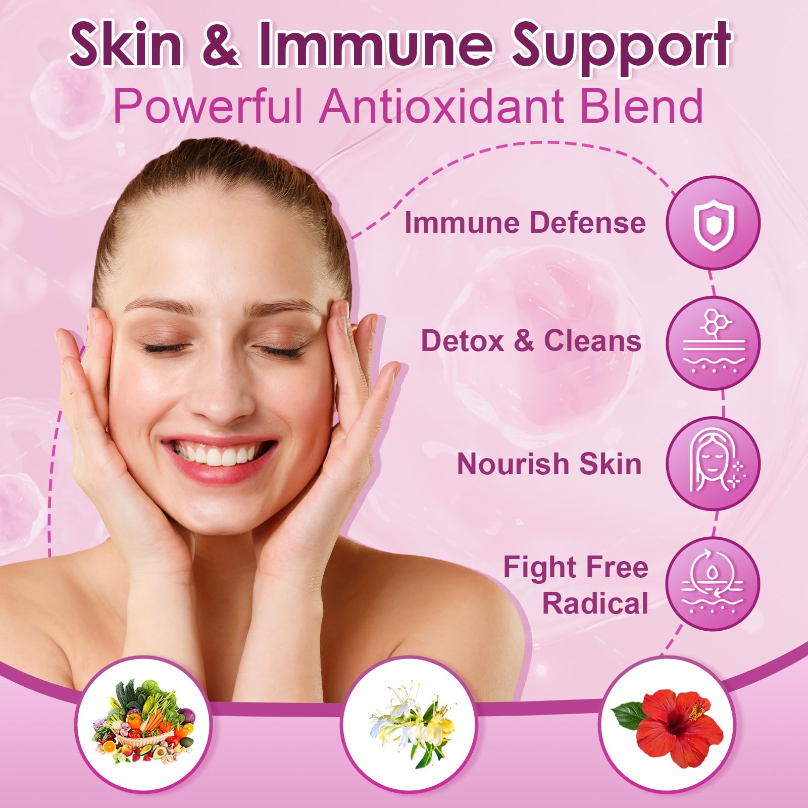 Nature Target Prebiotics fiber indicates nourishing gut bacteria for digestion.