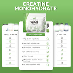 Nature Whisper Creatine compact travel packs fit gym bags and travel routines