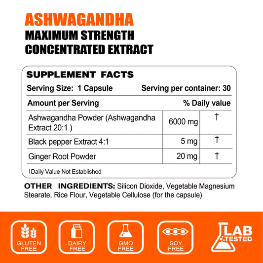 Nature4U Ashwagandha capsules closeup suggesting daily calm focus