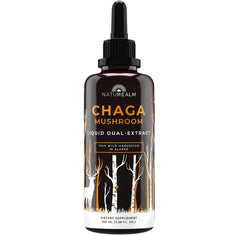 Naturealm Chaga tincture bottle with amber liquid for daily wellness support