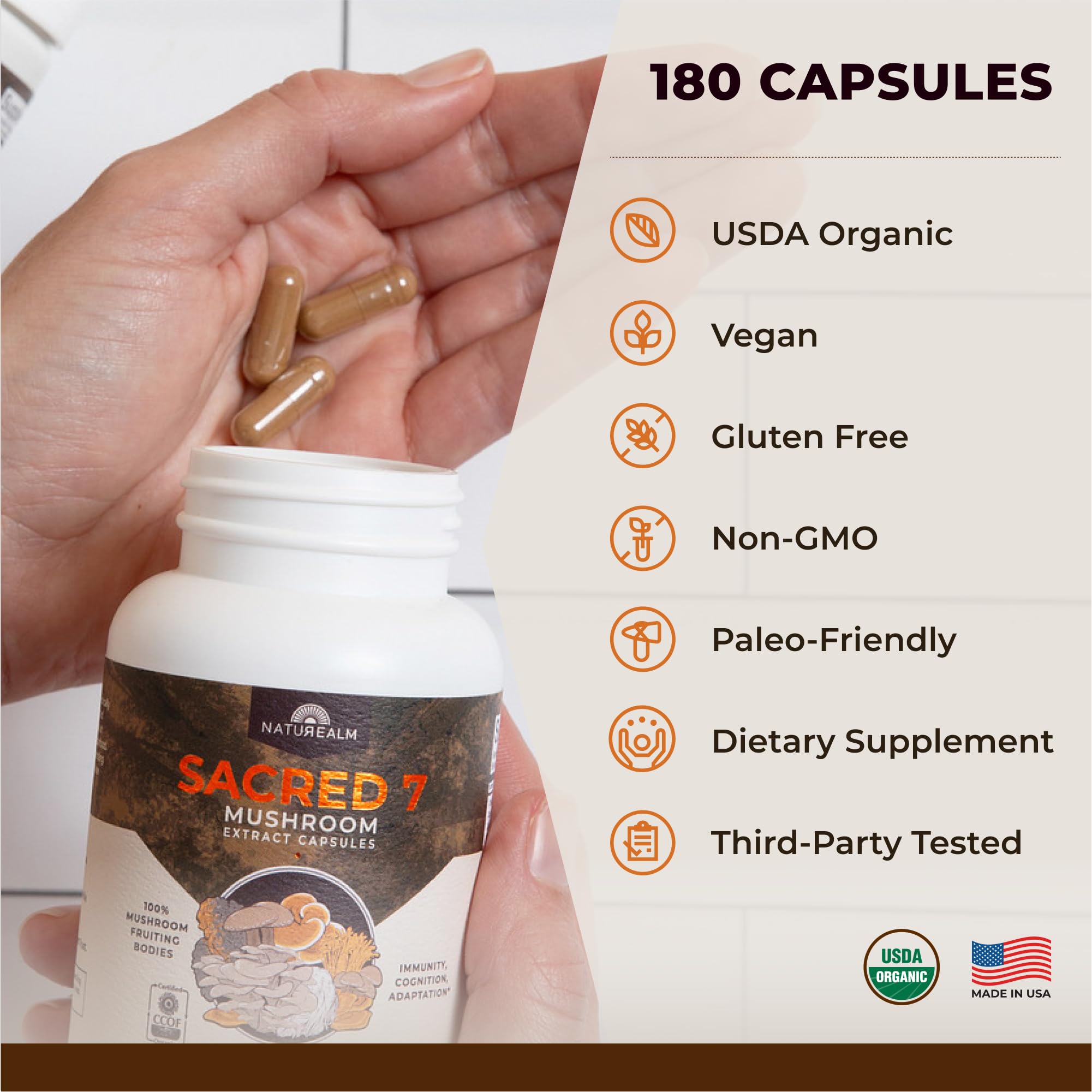 Naturealm Sacred 7 60-day supply packaging for extended use