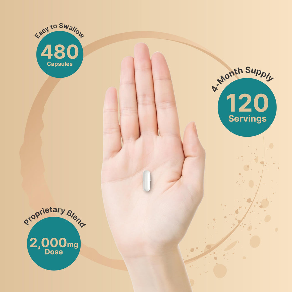 NatureBell 2-pack serving size overview showing four capsules per day.