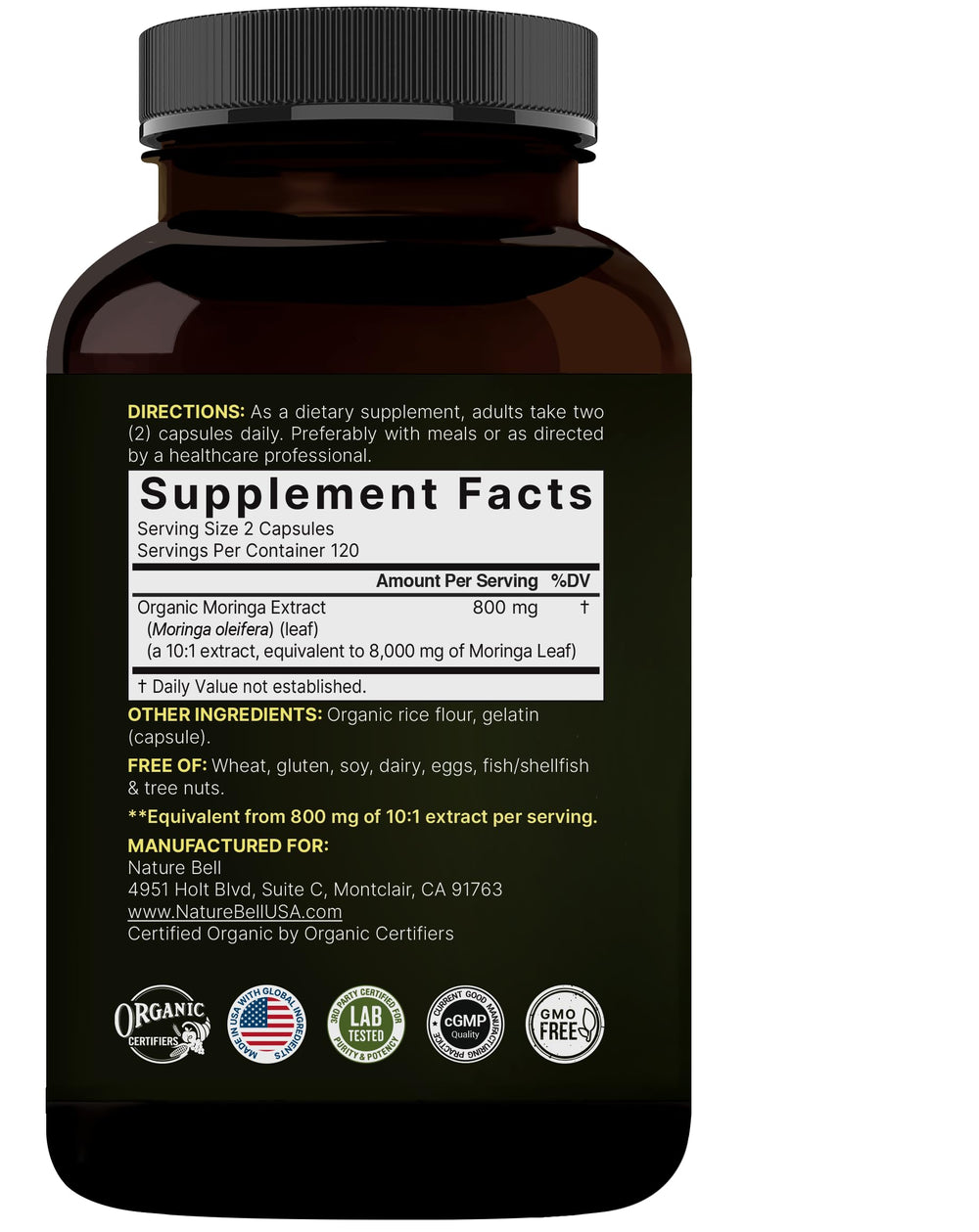 NatureBell antioxidants and polyphenols emphasis, signaling rich greens.