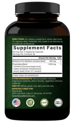 NatureBell Berberine bottle being poured for simple daily dosing