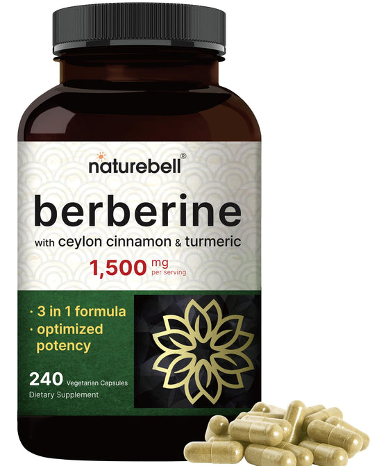 NatureBell Berberine bottle on a clean surface for daily wellness support