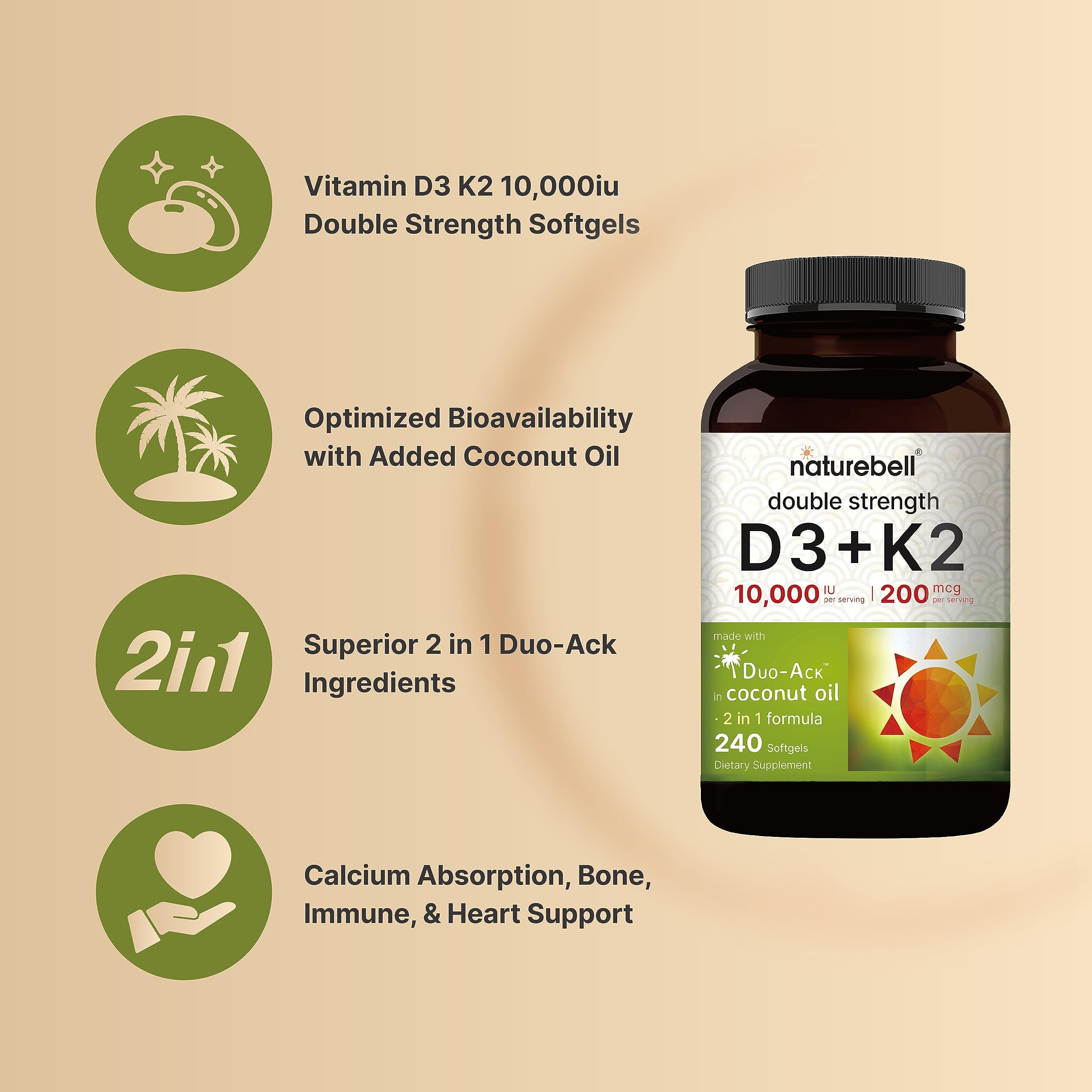 NatureBell bone-strength softgels displayed on a light surface for joint support