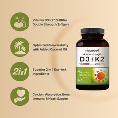 NatureBell bone-strength softgels displayed on a light surface for joint support