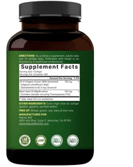 NatureBell bottle shows non-GMO and allergen-free icons for dietary suitability.