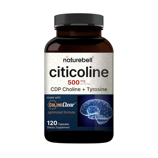 NatureBell Citicoline 500mg bottle for daily memory and focus support