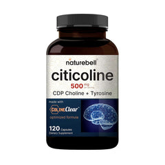 NatureBell Citicoline 500mg bottle for daily memory and focus support
