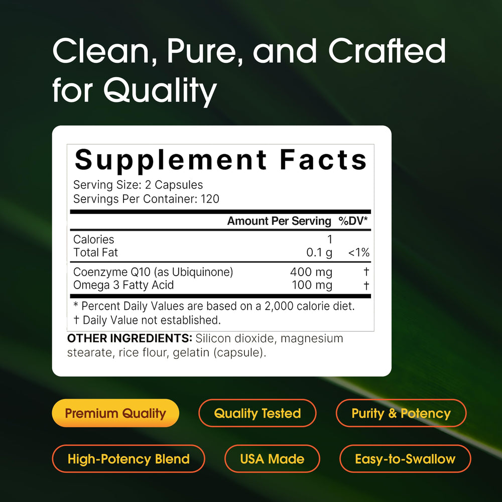 NatureBell CoQ10 400mg con Omega-3: cápsulas en la mano