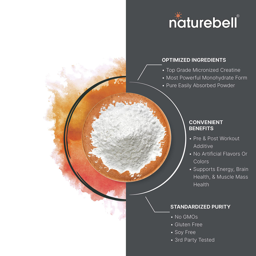 NatureBell creatine monohydrate is keto-friendly, vegan, and gluten-free