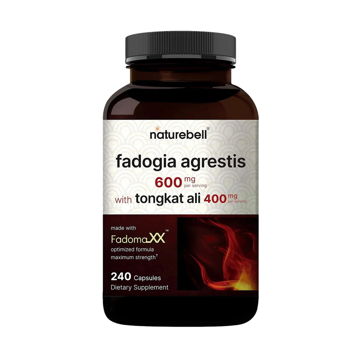 NatureBell Fadogia Agrestis bottle front highlights branding and premium formula.