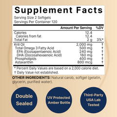 NatureBell Krill Oil softgels two-serving portion for easy daily intake