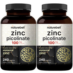 NatureBell maximum-strength zinc 100mg bottle front view for daily support.