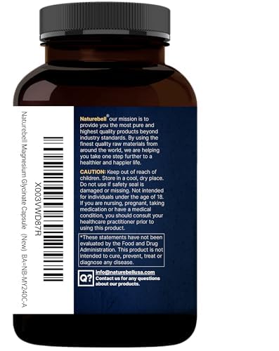 NatureBell non-GMO filler-free magnesium glycinate with clean ingredients.