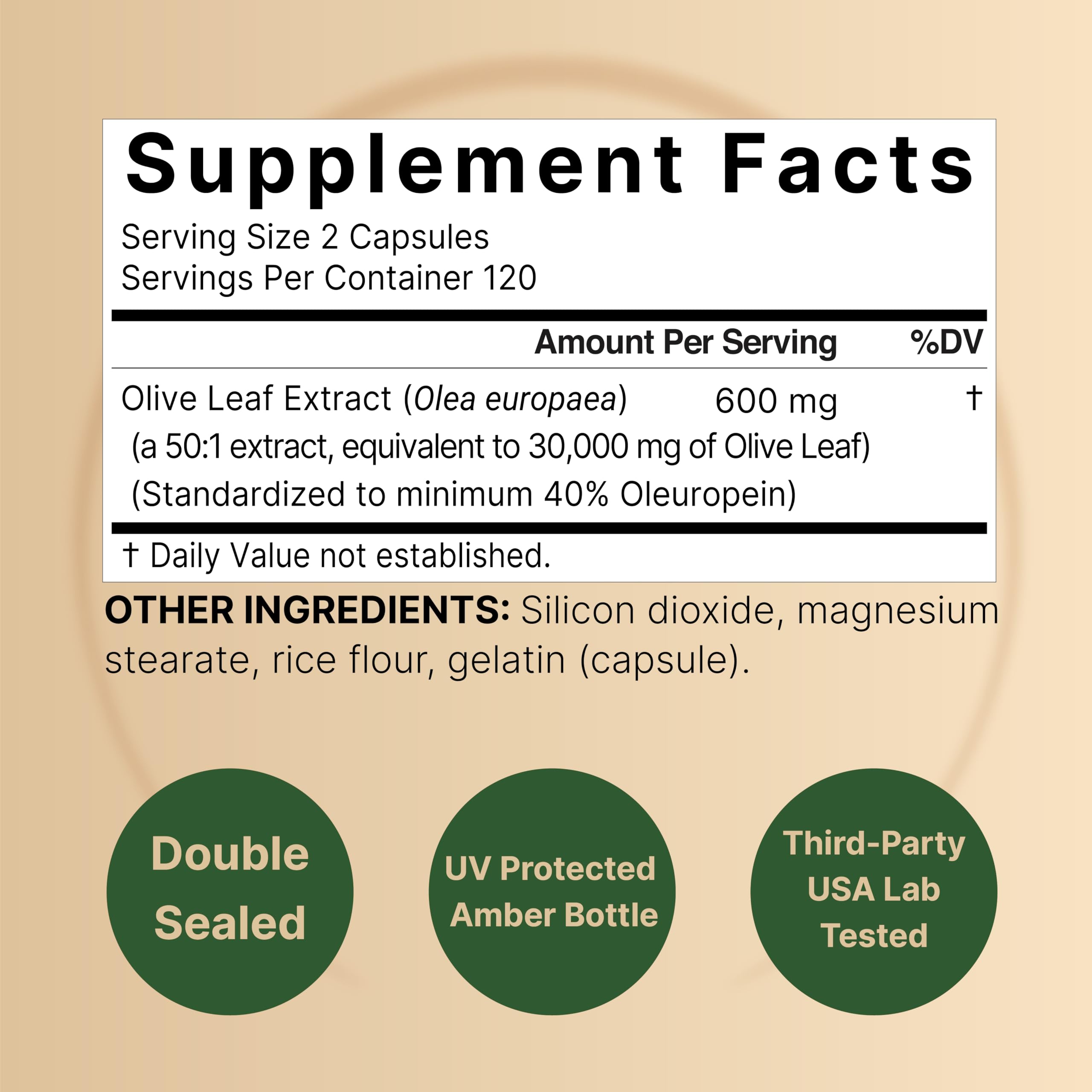 NatureBell Olive Leaf Extract 2-pack capsules close-up shows convenient daily dosing.