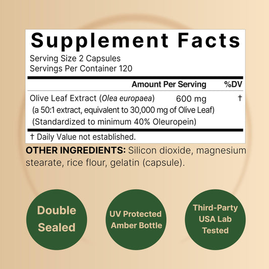 NatureBell Olive Leaf Extract 2-pack capsules close-up shows convenient daily dosing.