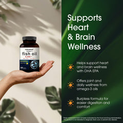 NatureBell Omega-3 bottle being opened to illustrate easy daily serving