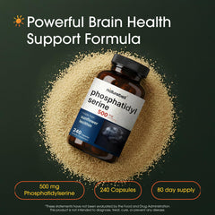 NatureBell phosphatidylserine capsules close-up showing easy-to-swallow capsules.
