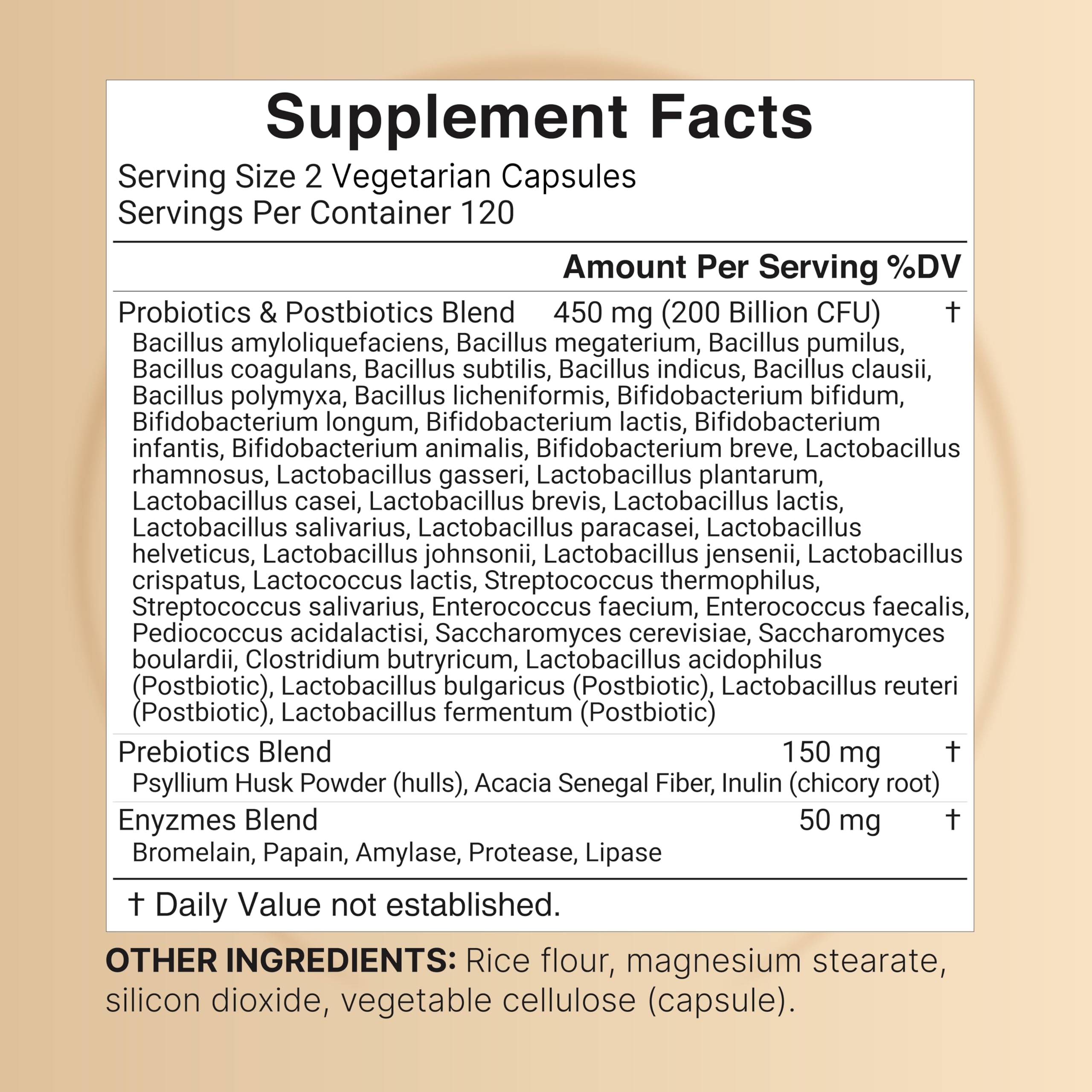 NatureBell 40-strain probiotic blend promotes gut diversity.