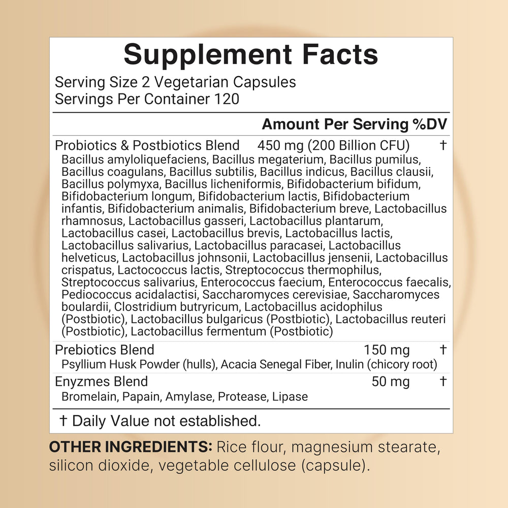 NatureBell 40-strain probiotic blend promotes gut diversity.