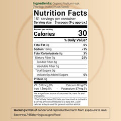 NatureBell psyllium husk fiber 3lb bulk package shows convenient, vegan-friendly daily fiber.