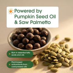 NatureBell Pumpkin Seed Oil label detail emphasizes cold-pressed extract quality.