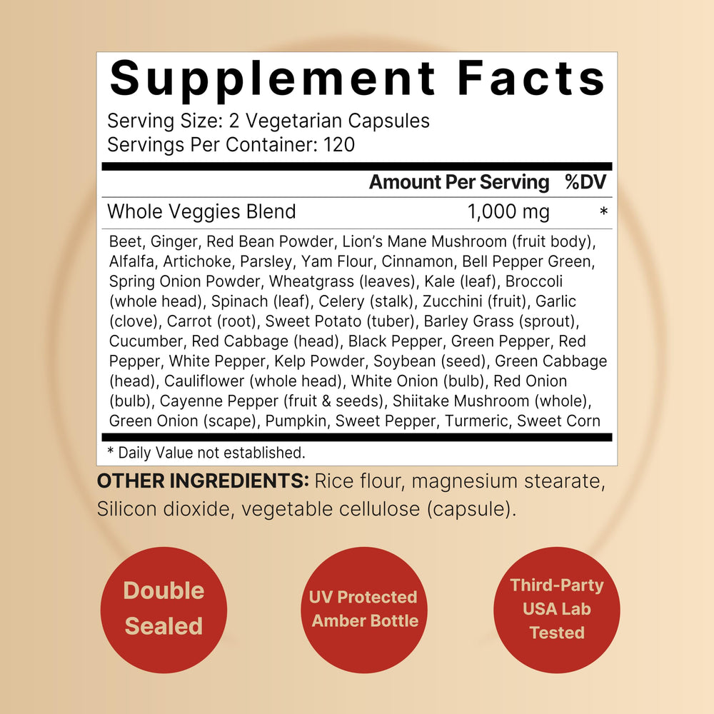 NatureBell raw superfood ingredients highlight high-quality plant-based components.