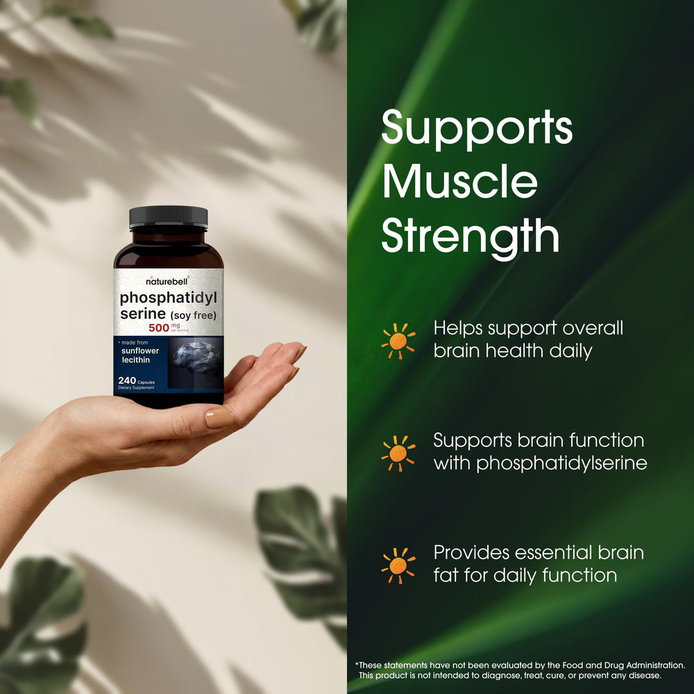 NatureBell sunflower lecithin source emphasizes soy-free brain fat.