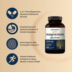 NatureBell Veggie capsules 480-count pack for convenient daily magnesium.