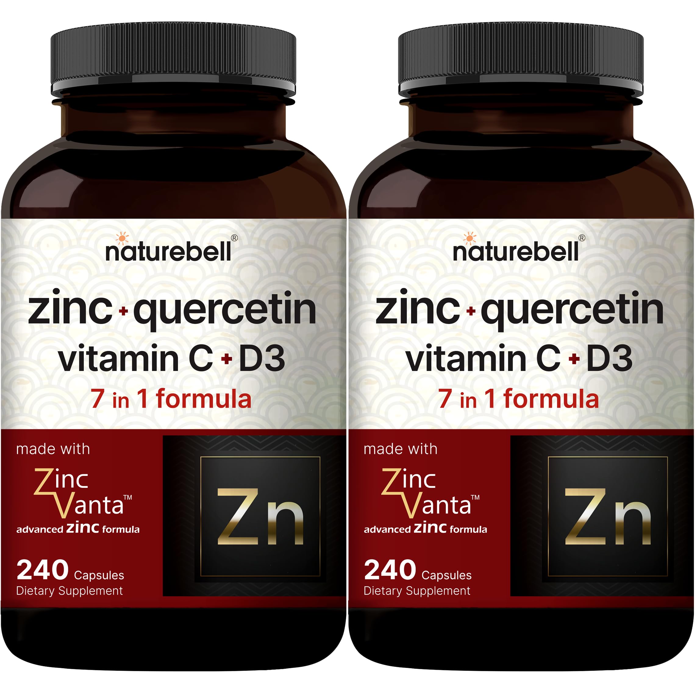 NatureBell Zinc Quercetin bottle 2-pack for daily wellness