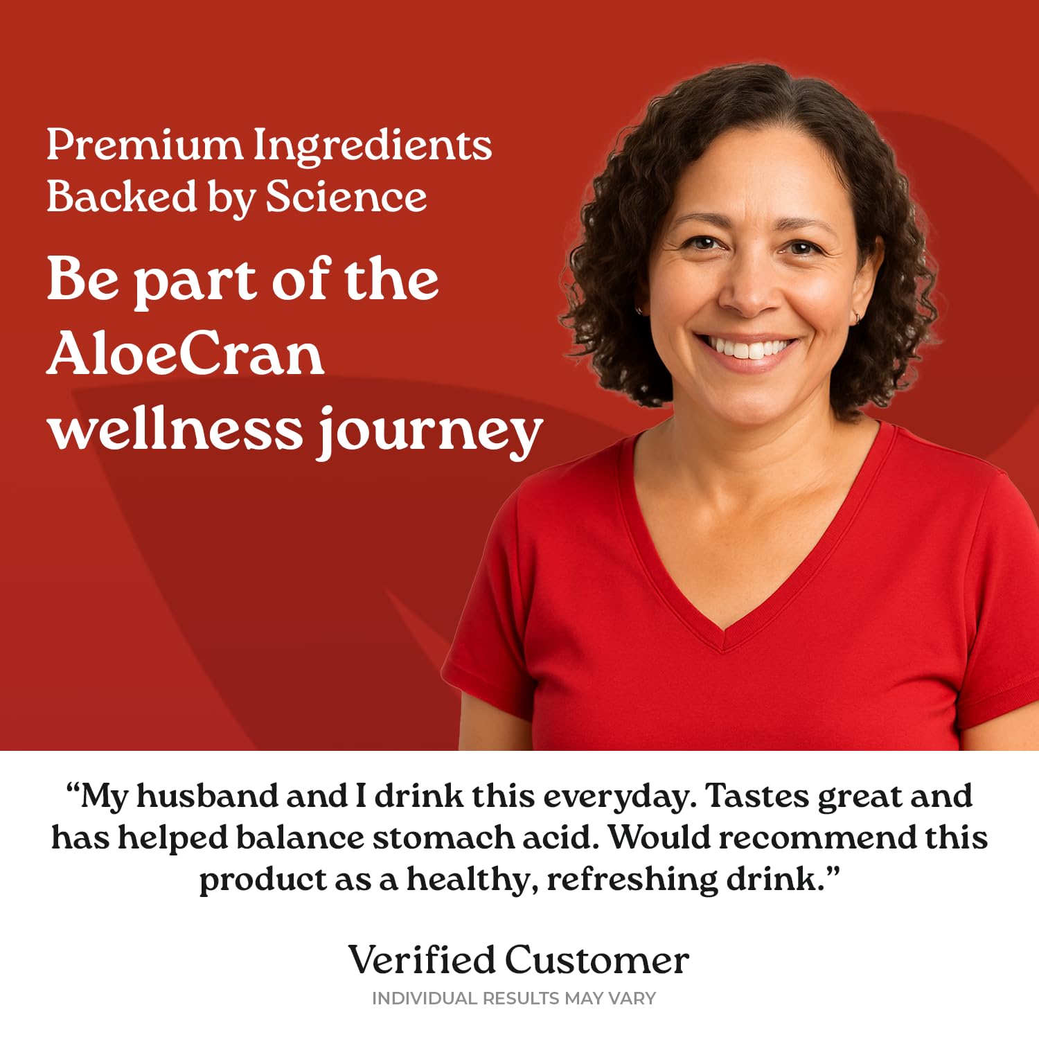 NatureCity AloeCran ingredients label emphasizing organic aloe and cranberry powder